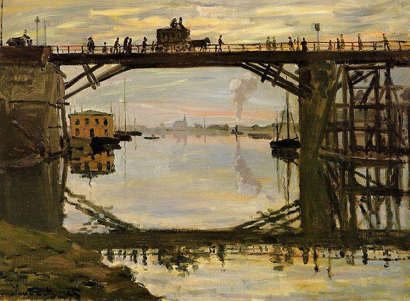 Claude Monet The Highway Bridge under repair oil painting picture